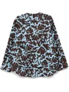 Jnby Curled Hem Jacket In Blue