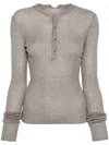 Jnby Cut-out Knitted Top In 灰色
