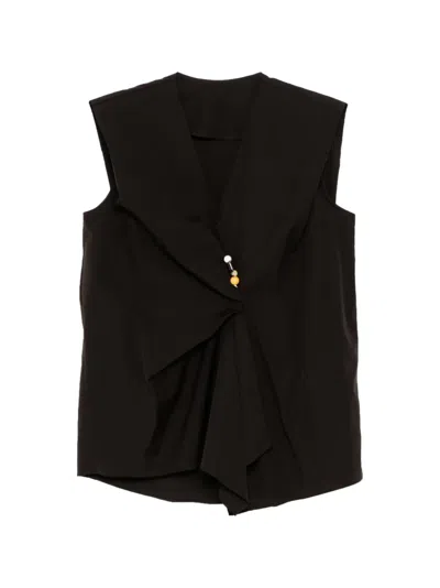 Jnby Deconstructed Blouse In Black