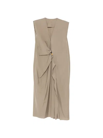 Jnby Deconstructed Sleeveless Dress In Neutral