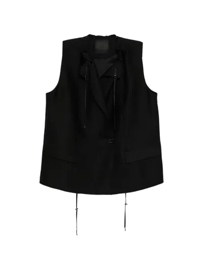 Jnby Deconstructed Waistcoat In Black