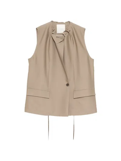 Jnby Deconstructed Waistcoat In Neutral