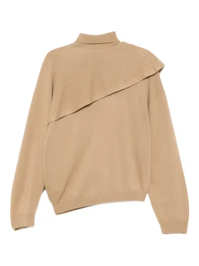 Jnby Double-layer Jumper In Neutral