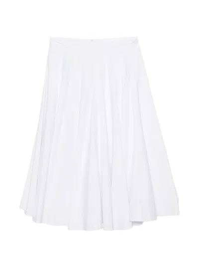 Jnby Draped Flared Skirt In White