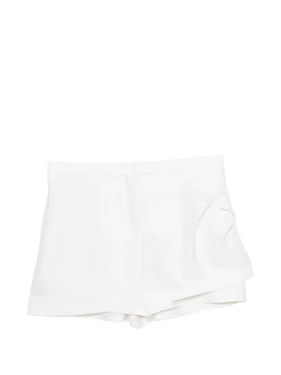 Jnby Draped Layered Shorts In White