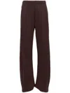 Jnby Drawstring Cotton Trousers In Red