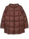 Jnby Drawstring Down Jacket In Brown