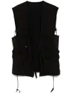 Jnby Drawstring Gilet In Black