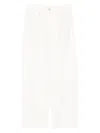 Jnby Drawstring Rolled-edge Jeans In White