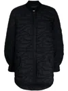 Jnby Drawstring-waist Quilted Jacket In Black