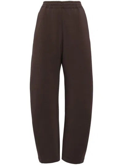 Jnby Elasticated-waistband Trousers In Brown