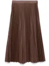 Jnby Elegant Pleated Skirt In Brown