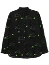 Jnby Embroidered Shirt In Black