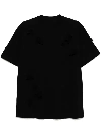 Jnby Embroidery Detailing T-shirts In Black