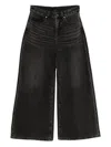 Jnby Extra-long Wide-leg Denim In Black