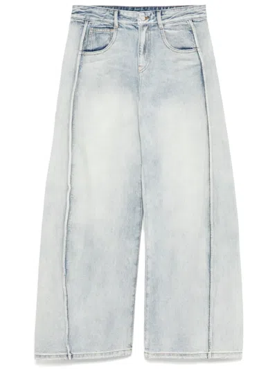 Jnby Extra Long Zip-up Jeans In Blue