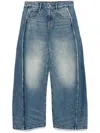 Jnby Extra Long Zip-up Jeans In Blue