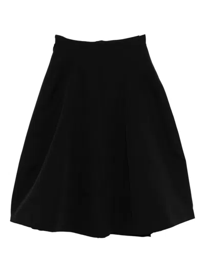 Jnby Flared Waist Skirt In Black