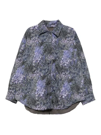 Jnby Floral Diamond Cut Coat In Multi