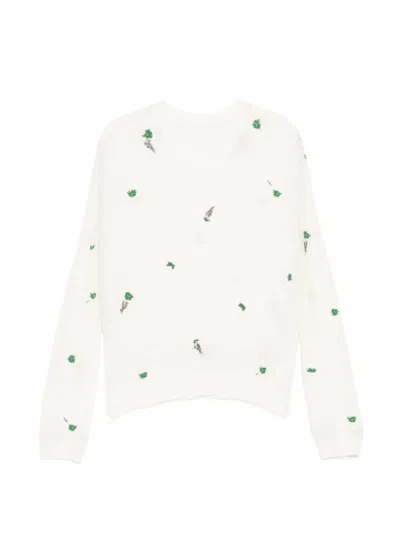 Jnby Floral-motif Top In White