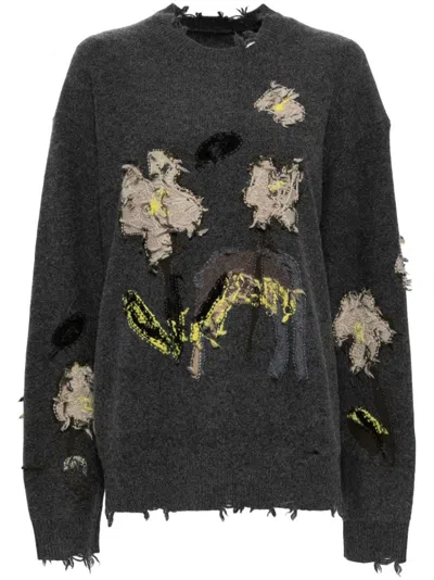 Jnby Floral Pattern Sweatshirt In Grey