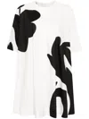 Jnby Floral-print Cotton Dress In White