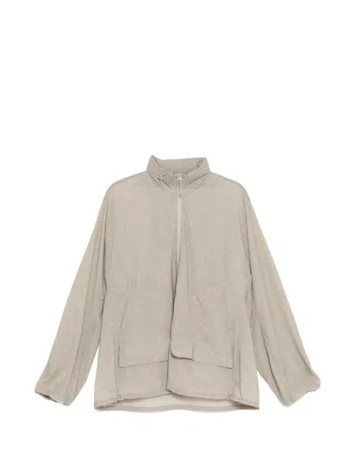 Jnby Floral-print Oversized Jacket In Neutral