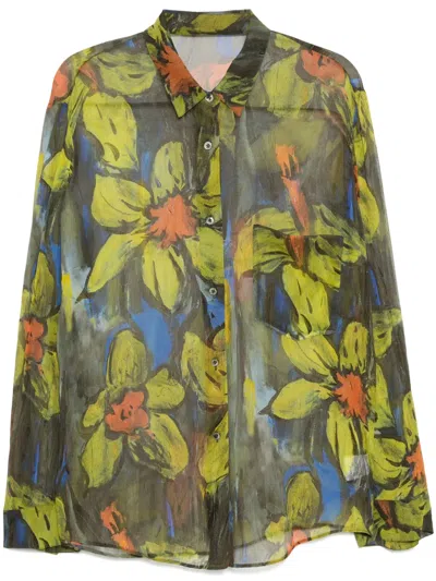 Jnby Floral-print Shirt In Green