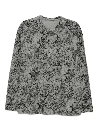 Jnby Floral-print T-shirt In Animal Print