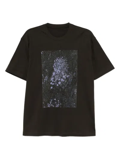 Jnby Floral-print T-shirt In Black