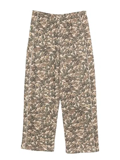 Jnby Floral-print Trousers In Brown
