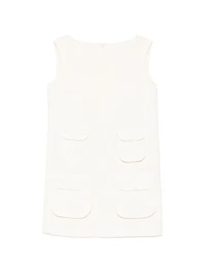 Jnby Floral-embroidered Sleeveless Dress In Neutral