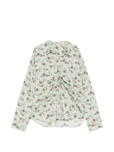 Jnby Floral-print Blouse In White