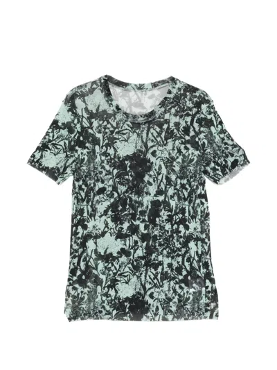 Jnby Floral-print Mesh T-shirt In Multi