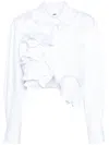 Jnby Flower-detailing Cotton Shirt In White