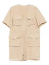 Jnby Four-pockets Dress In Neutrals