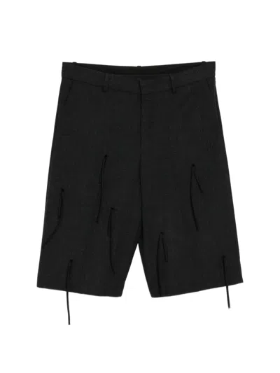Jnby Fringe A-line Shorts In Black