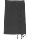 Jnby Fringe Hem Waist Skirt In Grey