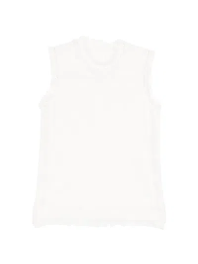 Jnby Fringed Knitted Vest In Neutral