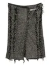 Jnby Fringed Skirt In Gray
