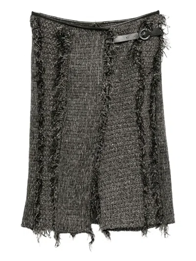 Jnby Fringed Skirt In Gray