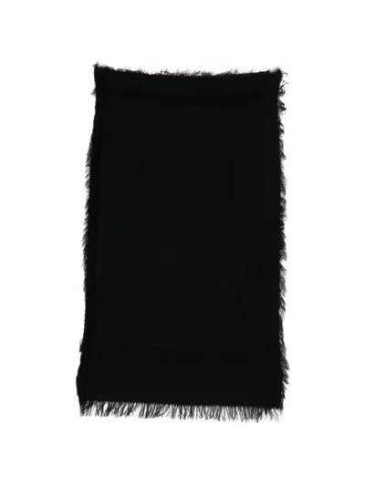 Jnby Fringed Straight Skirt In Black