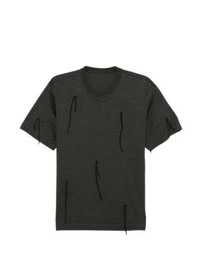 Jnby Fringed T-shirt In Gray