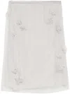 Jnby Gauze Pencil-waist Skirt In Grey