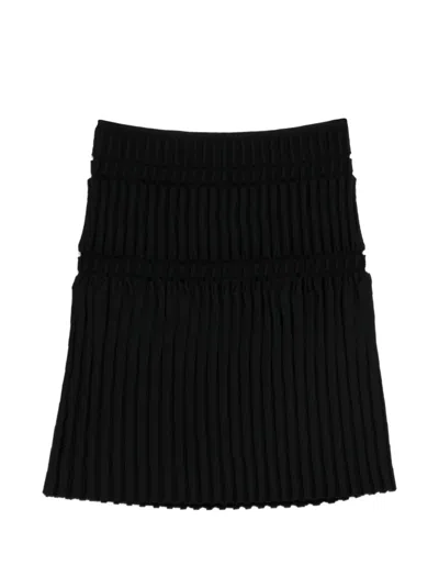 Jnby Geometric Pleated A-line Skirt In Multi