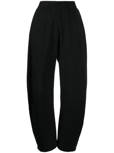 Jnby Glitter-detail Cotton-blend Track Pants In Black