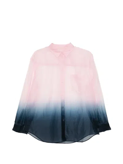 Jnby Gradient Silk Shirt In Pink