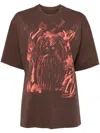Jnby Graffiti-printed T-shirt In Brown