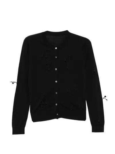 Jnby Cardigan Mit Grafischer Verzierung In Black