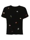 Jnby Graphic-embroidered T-shirt In Black